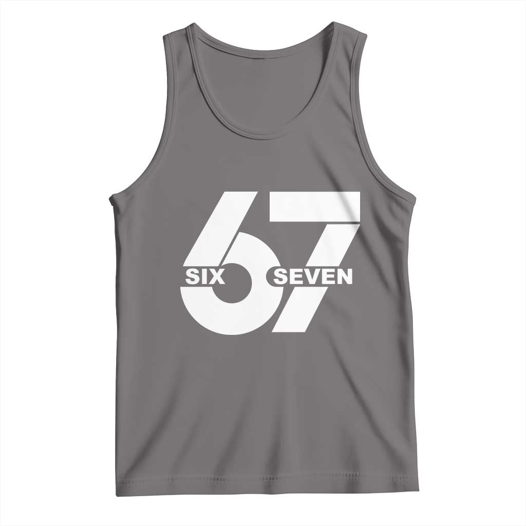 Funny Six Seven 67 Meme Tank Top Bold Graphic - Wonder Print Shop