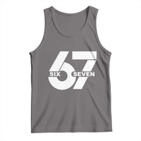 Funny Six Seven 67 Meme Tank Top Bold Graphic - Wonder Print Shop