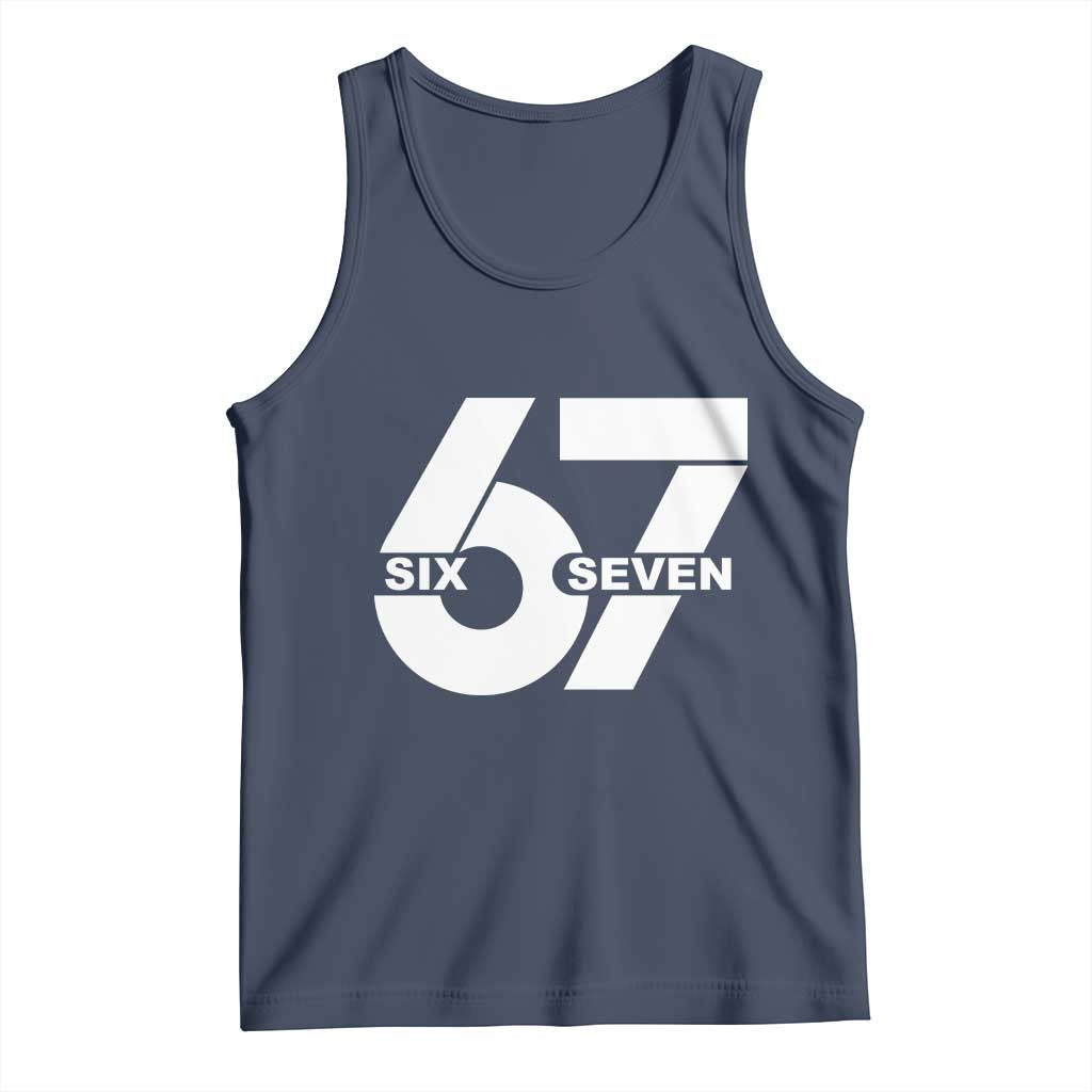 Funny Six Seven 67 Meme Tank Top Bold Graphic - Wonder Print Shop