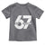 Funny Six Seven 67 Meme Toddler T Shirt Bold Graphic - Wonder Print Shop