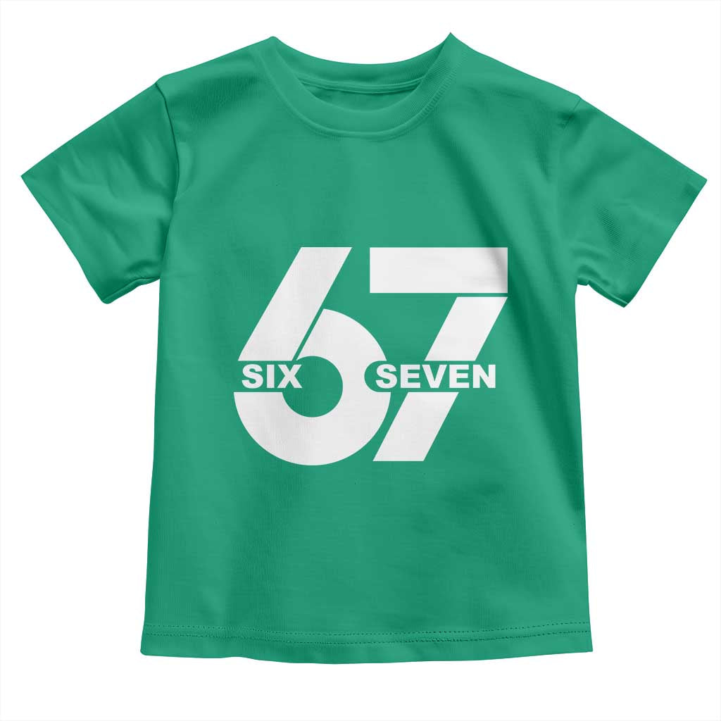 Funny Six Seven 67 Meme Toddler T Shirt Bold Graphic - Wonder Print Shop