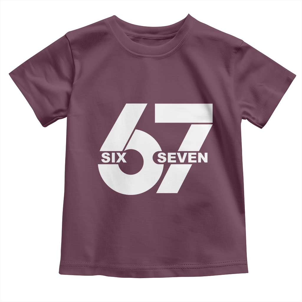 Funny Six Seven 67 Meme Toddler T Shirt Bold Graphic - Wonder Print Shop