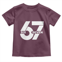 Funny Six Seven 67 Meme Toddler T Shirt Bold Graphic - Wonder Print Shop