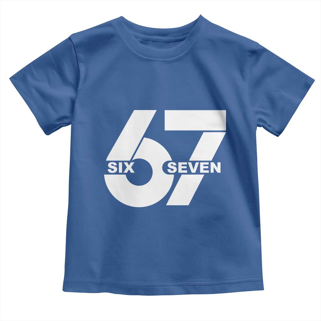 Funny Six Seven 67 Meme Toddler T Shirt Bold Graphic - Wonder Print Shop