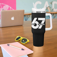 Funny Six Seven 67 Meme Tumbler With Handle Bold Graphic - Wonder Print Shop