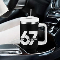 Funny Six Seven 67 Meme Tumbler With Handle Bold Graphic - Wonder Print Shop