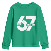 Funny Six Seven 67 Meme Youth Sweatshirt Bold Graphic - Wonder Print Shop