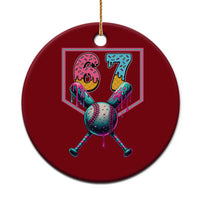 Funny Six Seven Baseball Drip Ceramic Ornament Number 67 Meme Drippy Bats - Wonder Print Shop