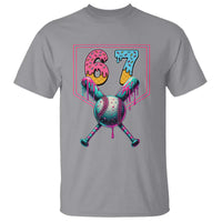 Funny Six Seven Baseball Drip T Shirt Number 67 Meme Drippy Bats - Wonder Print Shop