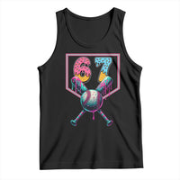 Funny Six Seven Baseball Drip Tank Top Number 67 Meme Drippy Bats - Wonder Print Shop