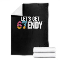 Funny Six Seven 67 Throw Blanket Lets Get Sendy 6 7 Meme Icecream - Wonder Print Shop