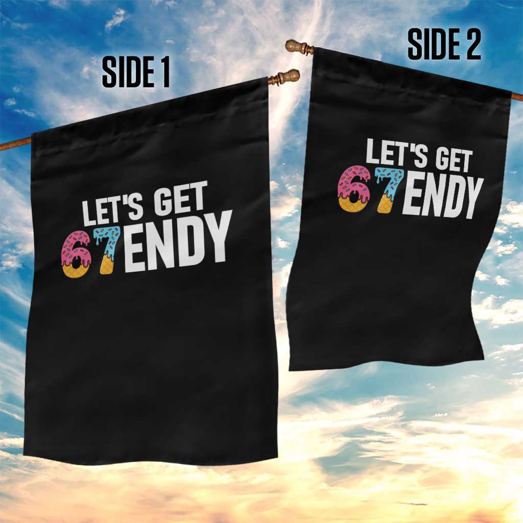 Funny Six Seven 67 Garden Flag Lets Get Sendy 6 7 Meme Icecream - Wonder Print Shop
