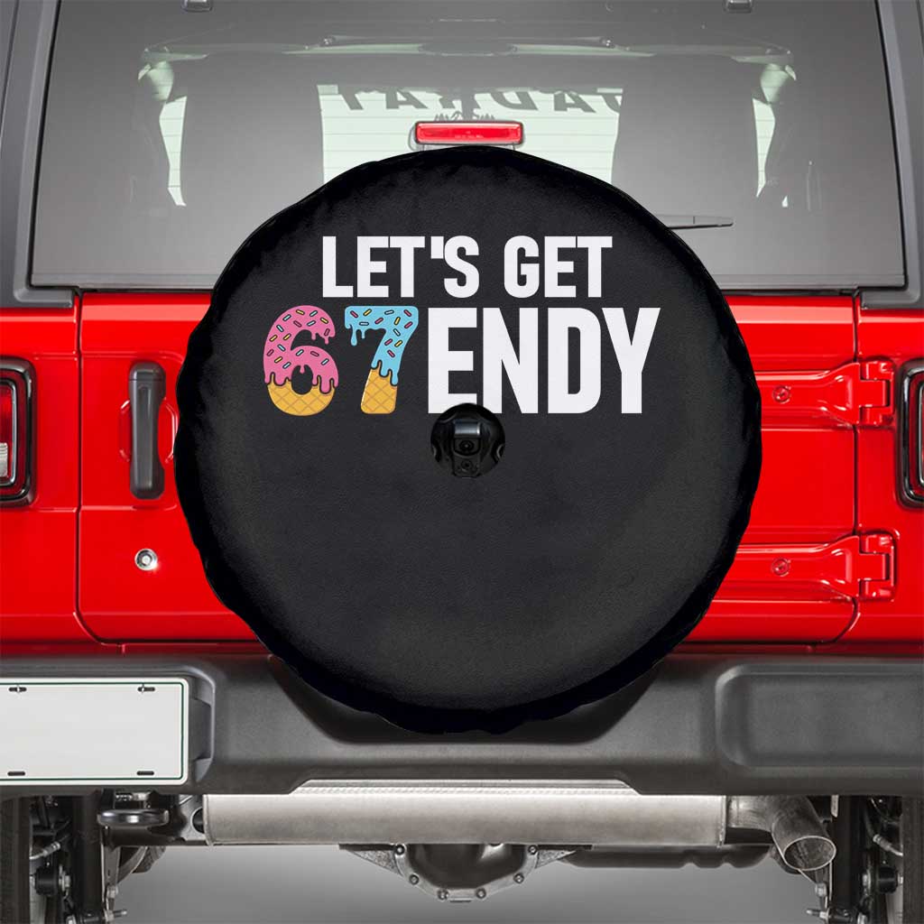Funny Six Seven 67 Spare Tire Cover Lets Get Sendy 6 7 Meme Icecream - Wonder Print Shop