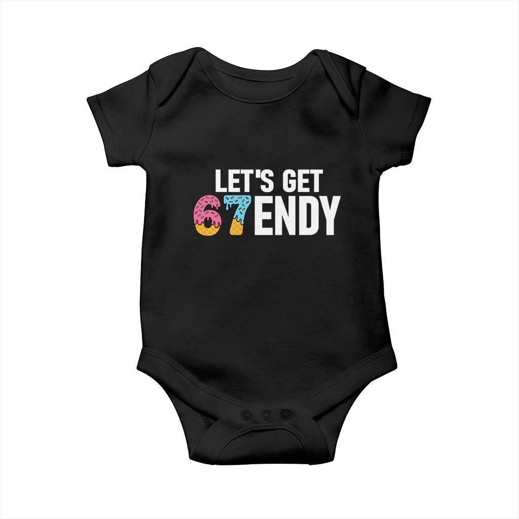 Funny Six Seven 67 Baby Onesie Lets Get Sendy 6 7 Meme Icecream - Wonder Print Shop