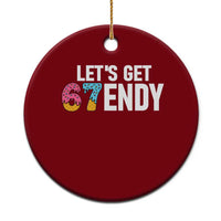 Funny Six Seven 67 Ceramic Ornament Lets Get Sendy 6 7 Meme Icecream - Wonder Print Shop