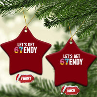 Funny Six Seven 67 Ceramic Ornament Lets Get Sendy 6 7 Meme Icecream - Wonder Print Shop