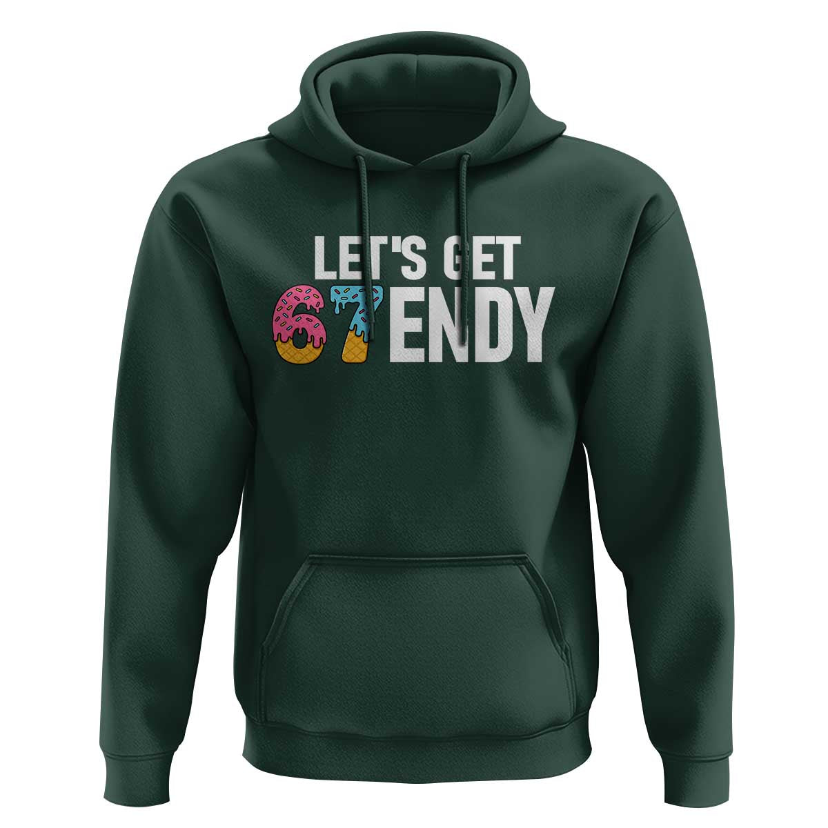 Funny Six Seven 67 Hoodie Lets Get Sendy 6 7 Meme Icecream - Wonder Print Shop