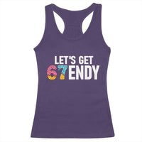 Funny Six Seven 67 Racerback Tank Top Lets Get Sendy 6 7 Meme Icecream - Wonder Print Shop