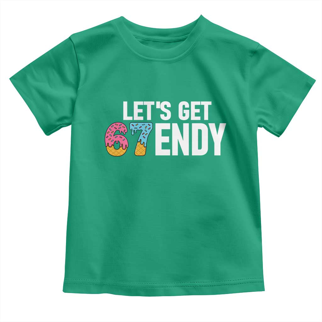 Funny Six Seven 67 Toddler T Shirt Lets Get Sendy 6 7 Meme Icecream - Wonder Print Shop