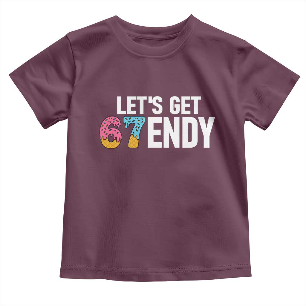 Funny Six Seven 67 Toddler T Shirt Lets Get Sendy 6 7 Meme Icecream - Wonder Print Shop