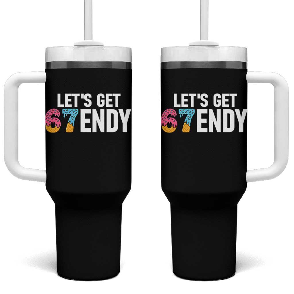 Funny Six Seven 67 Tumbler With Handle Lets Get Sendy 6 7 Meme Icecream - Wonder Print Shop