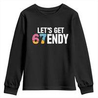 Funny Six Seven 67 Youth Sweatshirt Lets Get Sendy 6 7 Meme Icecream - Wonder Print Shop