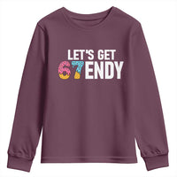 Funny Six Seven 67 Youth Sweatshirt Lets Get Sendy 6 7 Meme Icecream - Wonder Print Shop
