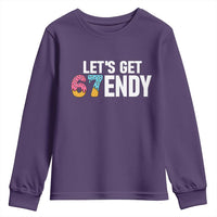 Funny Six Seven 67 Youth Sweatshirt Lets Get Sendy 6 7 Meme Icecream - Wonder Print Shop
