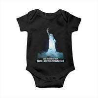 Statue of Liberty Ghost Baby Onesie Are We Great Yet Cause I Just Feel Embarrased - Wonder Print Shop