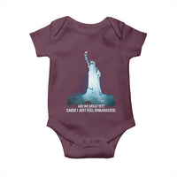 Statue of Liberty Ghost Baby Onesie Are We Great Yet Cause I Just Feel Embarrased - Wonder Print Shop