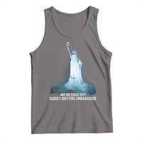 Statue of Liberty Ghost Tank Top Are We Great Yet Cause I Just Feel Embarrased - Wonder Print Shop