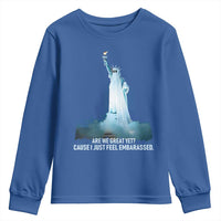 Statue of Liberty Ghost Youth Sweatshirt Are We Great Yet Cause I Just Feel Embarrased - Wonder Print Shop