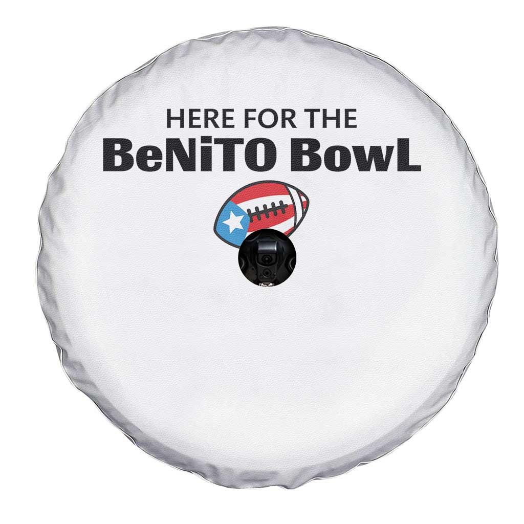 Here For The Benito Bowl Spare Tire Cover Funny Puerto Rican Football Party Celebration