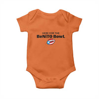 Here For The Benito Bowl Baby Onesie Funny Puerto Rican Football Party Celebration