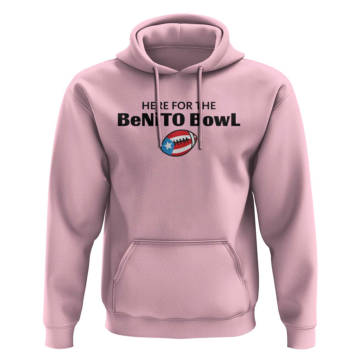 Here For The Benito Bowl Hoodie Funny Puerto Rican Football Party Celebration