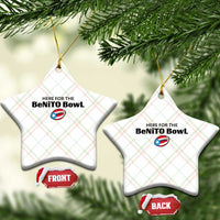 Here For The Benito Bowl Ceramic Ornament Funny Puerto Rican Football Party Celebration