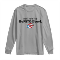 Here For The Benito Bowl Long Sleeve Shirt Funny Puerto Rican Football Party Celebration