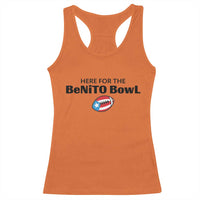 Here For The Benito Bowl Racerback Tank Top Funny Puerto Rican Football Party Celebration