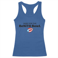 Here For The Benito Bowl Racerback Tank Top Funny Puerto Rican Football Party Celebration