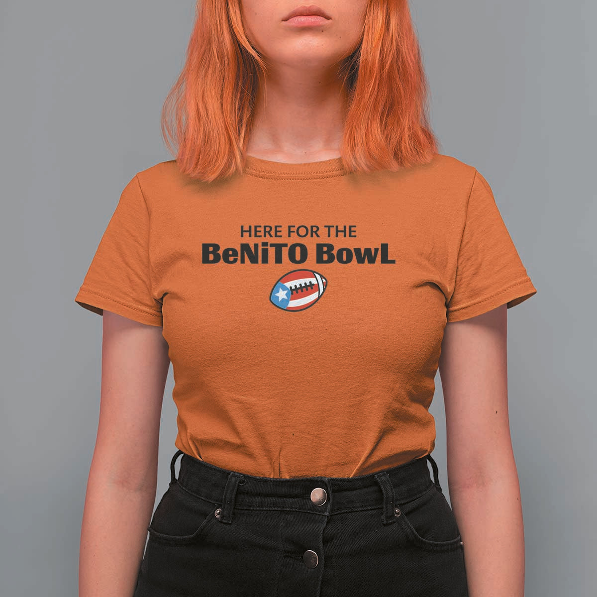 Here For The Benito Bowl T Shirt For Women Funny Puerto Rican Football Party Celebration