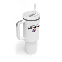 Here For The Benito Bowl Tumbler With Handle Funny Puerto Rican Football Party Celebration