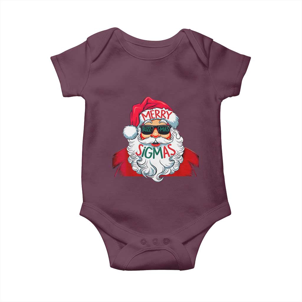 Funny Santa Rizz Christmas Baby Onesie Merry Rizzmas Sigmas Xmas Gen Alpha Middle School