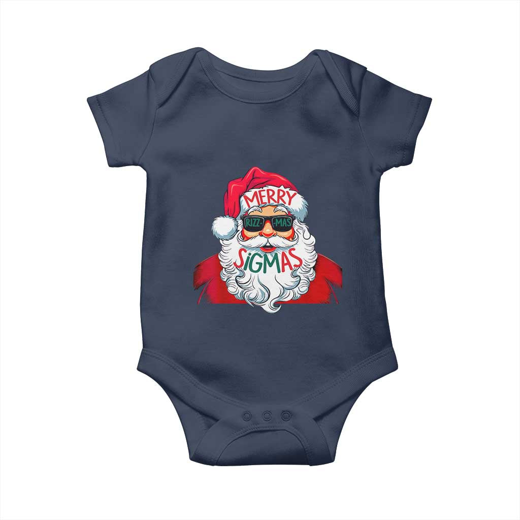 Funny Santa Rizz Christmas Baby Onesie Merry Rizzmas Sigmas Xmas Gen Alpha Middle School