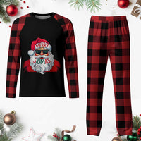 Funny Santa Rizz Christmas Plaid Pajama Set Merry Rizzmas Sigmas Xmas Gen Alpha Middle School - Wonder Print Shop