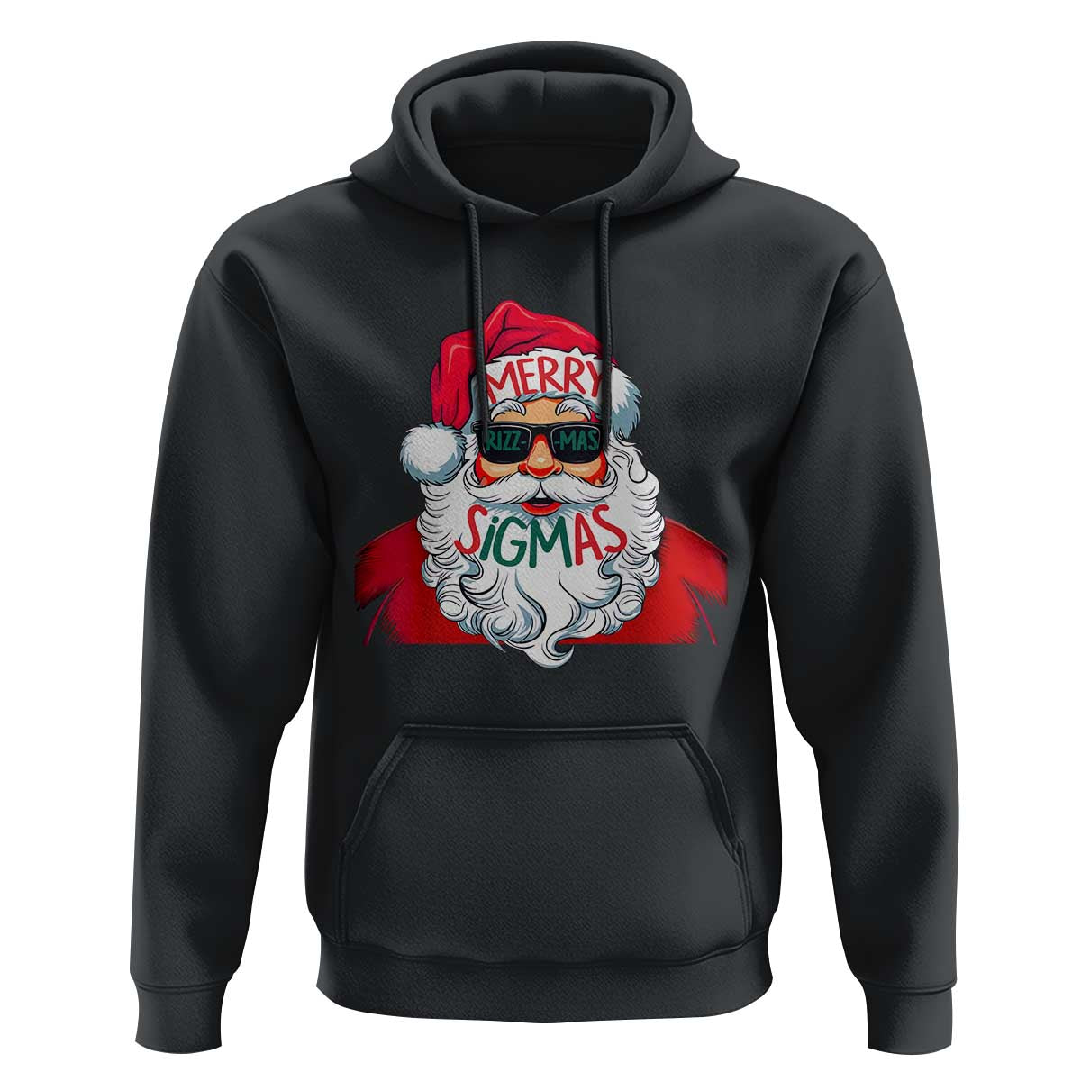 Funny Santa Rizz Christmas Hoodie Merry Rizzmas Sigmas Xmas Gen Alpha Middle School