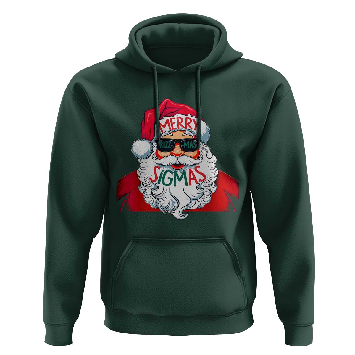 Funny Santa Rizz Christmas Hoodie Merry Rizzmas Sigmas Xmas Gen Alpha Middle School