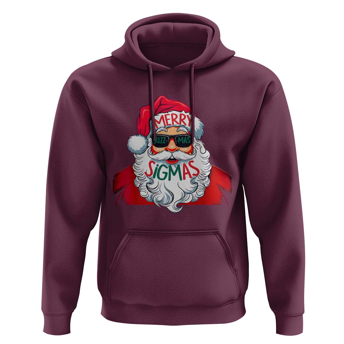 Funny Santa Rizz Christmas Hoodie Merry Rizzmas Sigmas Xmas Gen Alpha Middle School