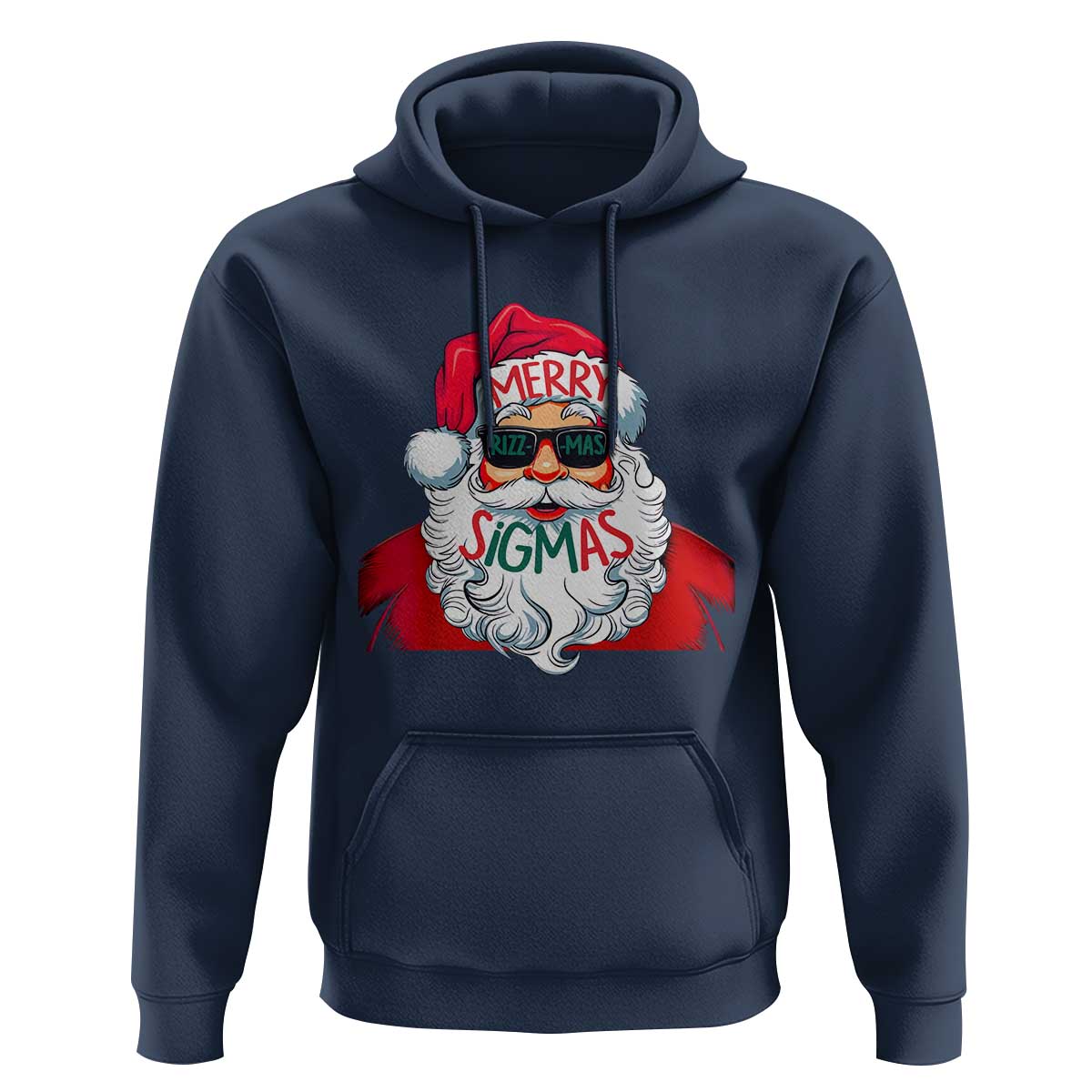 Funny Santa Rizz Christmas Hoodie Merry Rizzmas Sigmas Xmas Gen Alpha Middle School