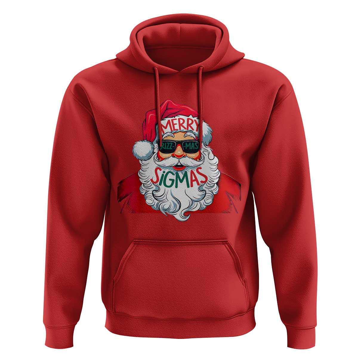Funny Santa Rizz Christmas Hoodie Merry Rizzmas Sigmas Xmas Gen Alpha Middle School