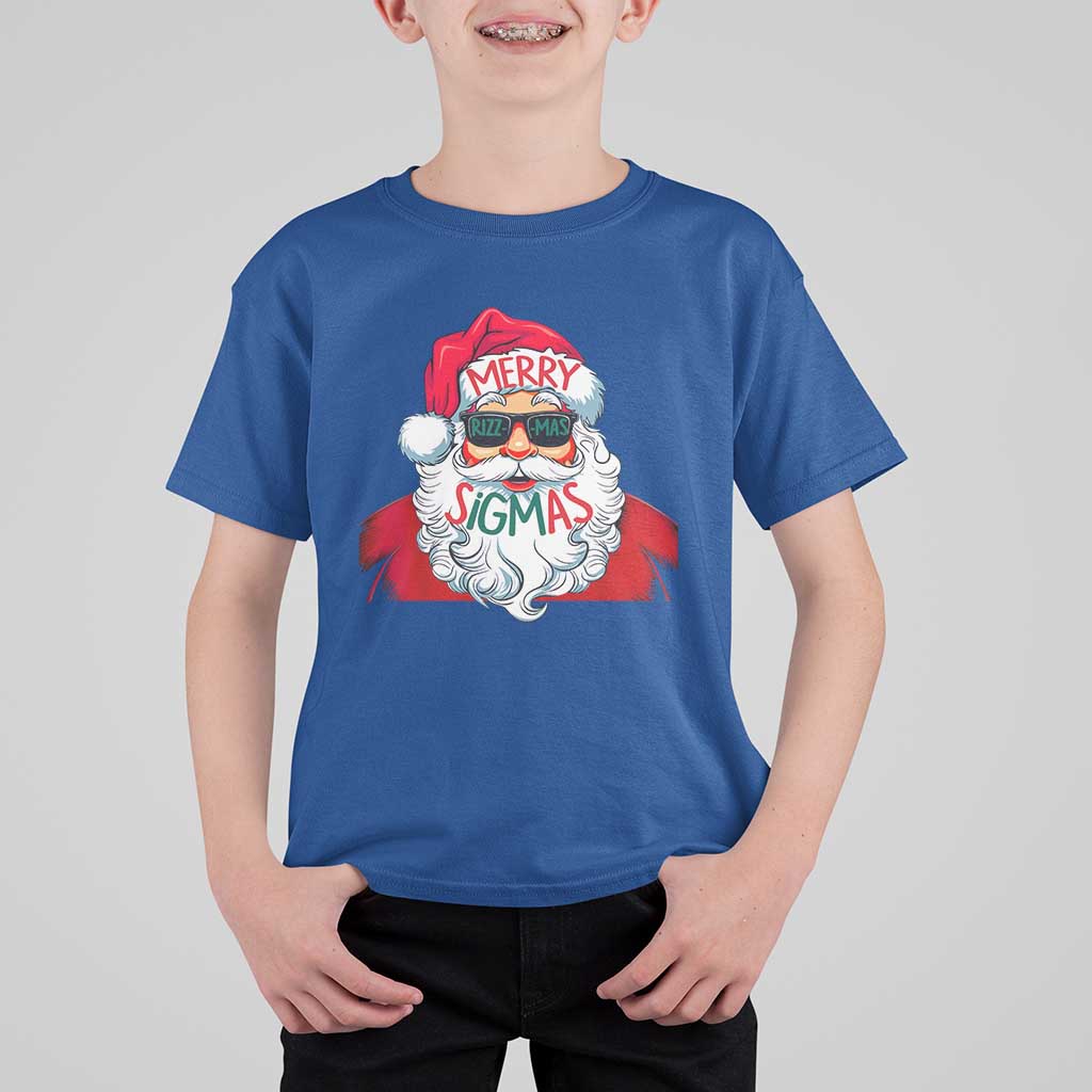 Funny Santa Rizz Christmas T Shirt For Kid Merry Rizzmas Sigmas Xmas Gen Alpha Middle School - Wonder Print Shop